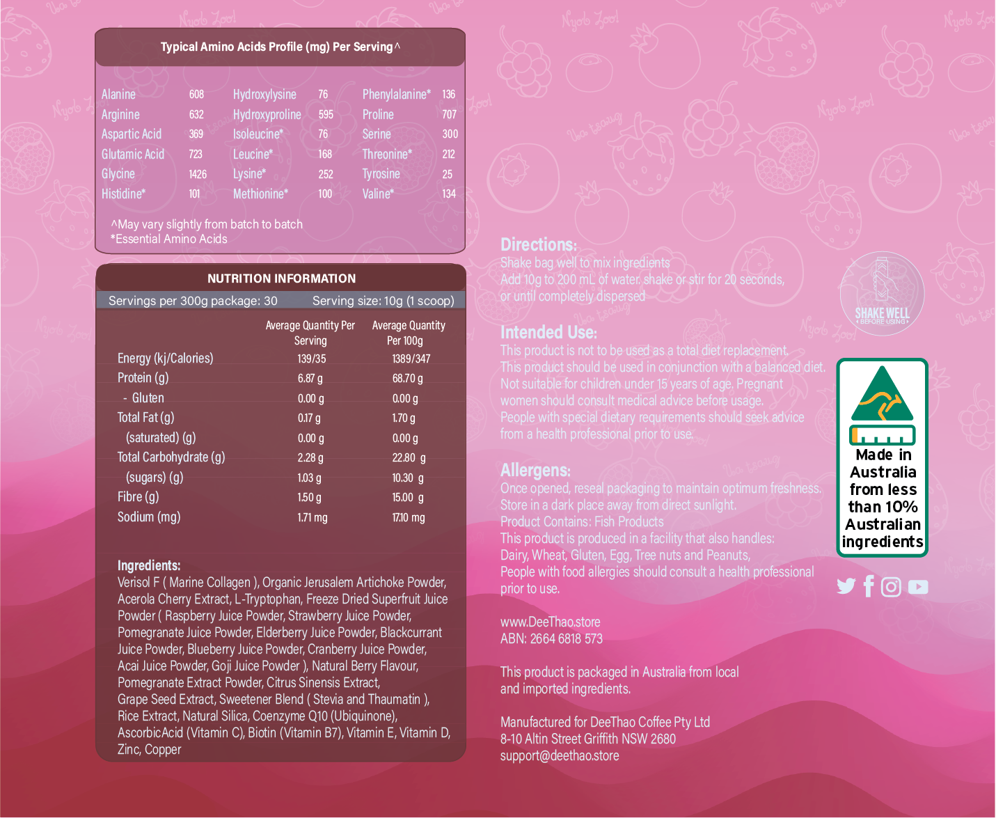 Collagen - Exotic Berry Flavour